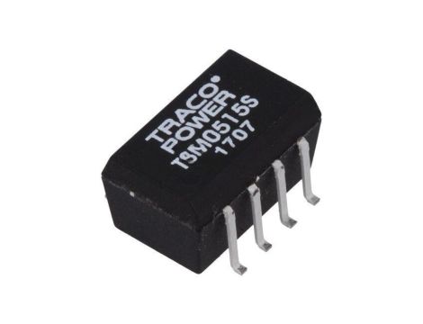 Przetwornica DC/DC, 1W, Uwej: 4,5...5,5VDC, Uwyj: 15VDC, Iwyj: 65mA TSM 0515S