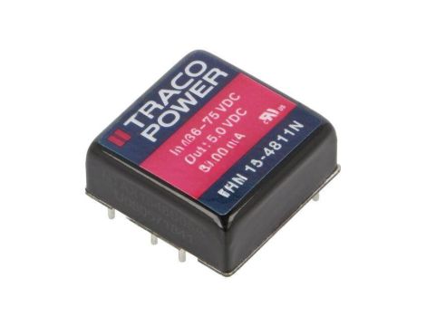 Przetwornica DC/DC, 15W, Uwej: 36...75VDC, Uwyj: 5VDC, Iwyj: 3A, THT THN 15-4811N