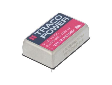 Przetwornica DC/DC, 8W, Uwej: 18...75VDC, Uwyj: 3,3VDC, Iwyj: 2400mA TEN 8-4810WI