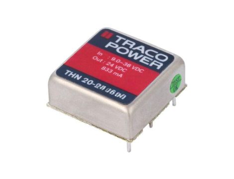 Przetwornica DC/DC, 20W, Uwej: 9...36VDC, Uwyj: 24VDC, Iwyj: 833mA THN 20-2415WI