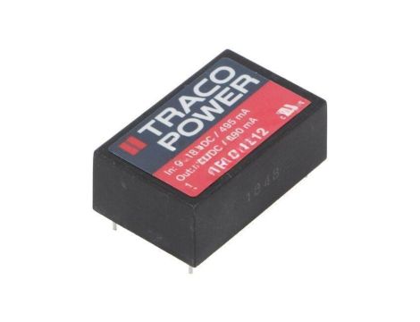 Przetwornica DC/DC, 3,5W, Uwej: 9...18VDC, Uwyj: 12VDC, Iwyj: 290mA TRI 3-1212