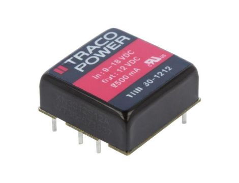 Przetwornica DC/DC, 30W, Uwej: 9...18VDC, Uwyj: 12VDC, Iwyj: 2500mA THN 30-1212