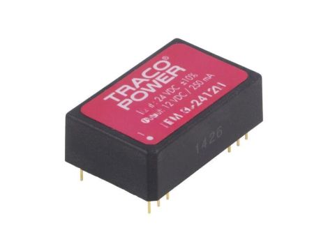 Przetwornica DC/DC, 3W, Uwej: 21,6...26,4VDC, Uwyj: 12VDC, DIP24, THT TEM 3-2412N