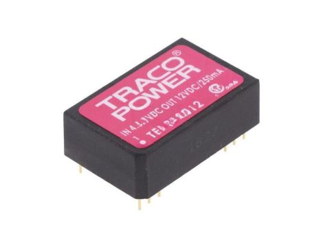 Przetwornica DC/DC, 3W, Uwej: 4,5...9VDC, Uwyj: 12VDC, Iwyj: 250mA TEL 3-0512