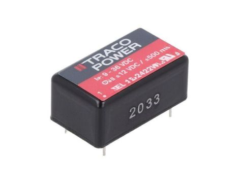 Przetwornica DC/DC, 12W, Uwej: 9...36VDC, Uwyj: 12VDC, Uwyj2: -12VDC TEL 12-2422WI