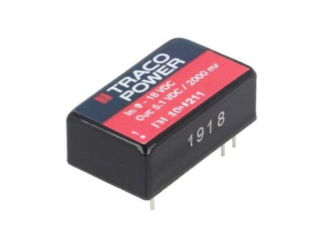 Przetwornica DC/DC, 10W, Uwej: 9...18VDC, Uwyj: 5,1VDC, Iwyj: 2000mA TEL 10-1211