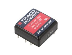 Przetwornica DC/DC, 15W, Uwej: 18...75VDC, Uwyj: 3,3VDC, Iwyj: 3400mA THL 15-4810WI