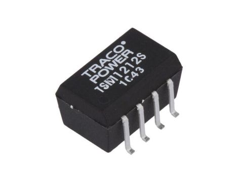 Przetwornica DC/DC, 1W, Uwej: 10,8...13,2VDC, Uwyj: 12VDC, Iwyj: 80mA TSM 1212S