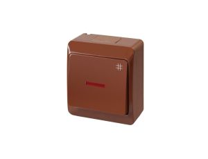 HERMES Łącznik krzyżowy z podświetleniem IP44 brązowy 0348-06