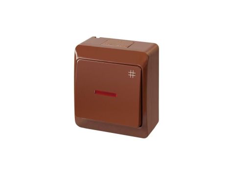 HERMES Łącznik krzyżowy z podświetleniem IP44 brązowy 0348-06