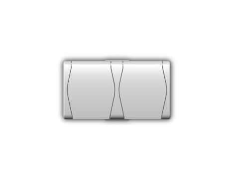 Hermes2 Gniazdo hermetyczne podwójne z/u 16A SCHUKO IP44 z klapką białe 1025-00