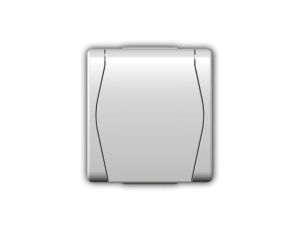 Hermes2 Gniazdo hermetyczne pojedyncze z/u 16A SCHUKO IP44 z klapką biale 1024-00