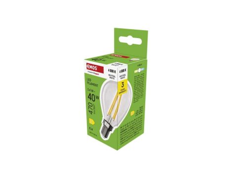 Żarówka LED Filament Mini Globe / E14 / 3,4 W (40 W) / 470 lm / neutralna biel ZF1D23