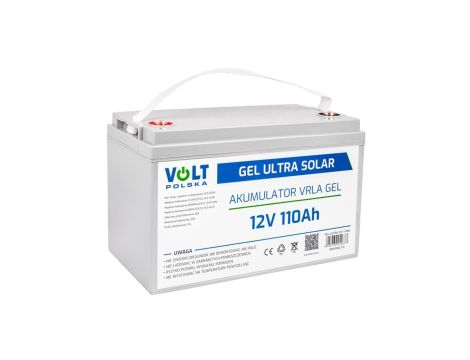Akumulator żelowy GEL do instalacji PV oraz UPS 12V 110Ah bezobsługowy (śruba M8) VOLT VPRO Premium