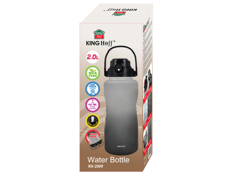 KINGHOFF BUTELKA NA WODĘ 2L ZE SŁOMKĄ  BPA-FREE SZCZELNA - 2