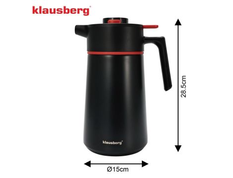 KLAUSBERG TERMOS KONFERENCYJNY 2,5L CZARNY STAL 304, BPA-FREE - 3