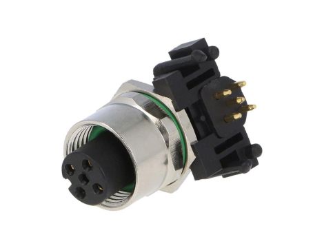 Złącze M12 żeńskie kątowe PIN:5 60V 4A SR-M12A-05P-FF-SF7003-00A(H)