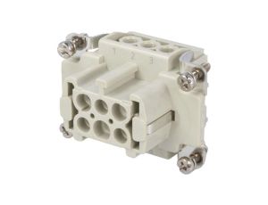 Złącze HDC żeńskie PIN:6 0,5kV 16A DE-006-F