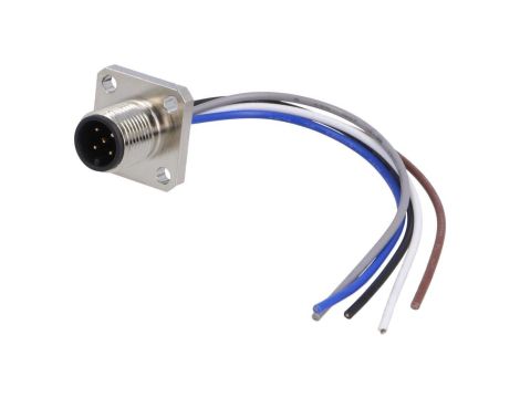 Złącze M12 męskie prosty PIN:5 60V 4A SD-M12A-05P-MM-SS8010-00A(H)