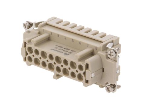 Złącze HDC żeńskie PIN:16 0,5kV 16A DE-016-FS