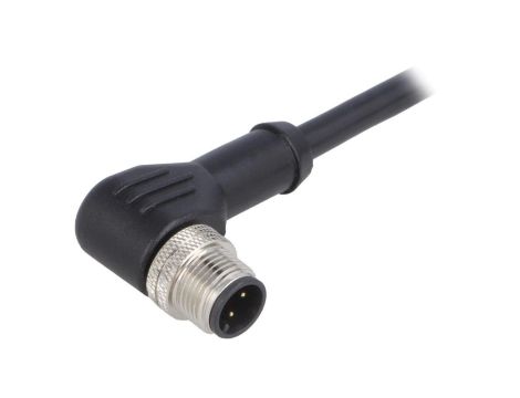 Złącze M12 męskie kątowe PIN:4 0,25kV 4A PM-M12A-04P-MM-SR8A01-00A(H)
