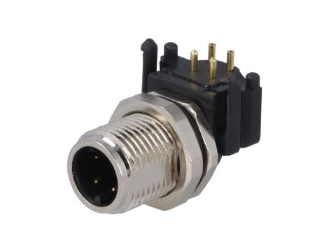 Złącze M12 męskie kątowe PIN:4 0,25kV 4A SR-M12A-04P-MM-SF7003-00A(H)