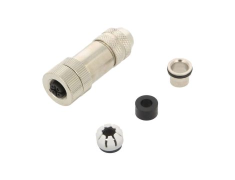 Złącze M12 żeńskie prosty PIN:4 0,25kV 4A PBSH-M12A-04P-FF-SL7001-00Z(H)