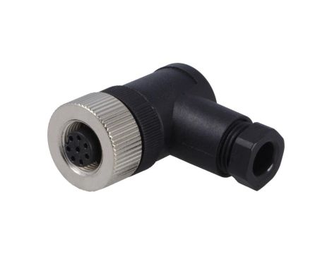 Złącze M12 żeńskie kątowe PIN:8 30V 2A PB-M12A-08P-FF-SR7001-00Z(H)