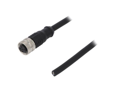 Złącze M12 żeńskie prosty PIN:5 60V 4A PM-M12B-05P-FF-SL8B01-00A(H)