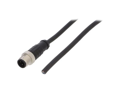 Złącze M12 męskie prosty PIN:4 0,25kV 4A PM-M12D-04P-MM-SL8A01-00A(H)
