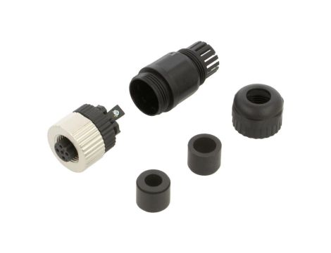 Złącze M12 żeńskie prosty PIN:5 60V 4A PB-M12B-05P-FF-SL7001-00Z(H)