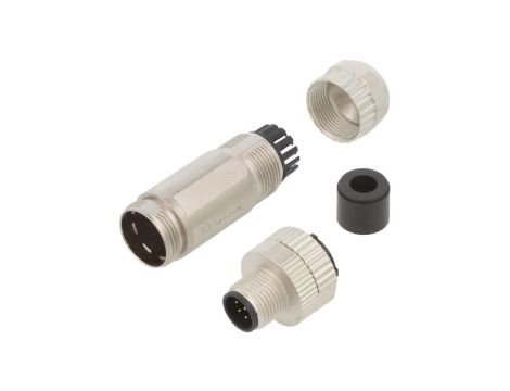 Złącze M12 męskie prosty PIN:8 30V 2A PASH-M12A-08P-MM-SL7001-00A(H)