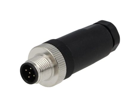 Złącze M12 męskie prosty PIN:5 60V 4A PB-M12B-05P-MM-SL7001-00A(H)