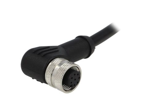 Złącze M12 żeńskie kątowe PIN:8 30V 2A PM-M12A-08P-FF-SR8B01-00A(H)