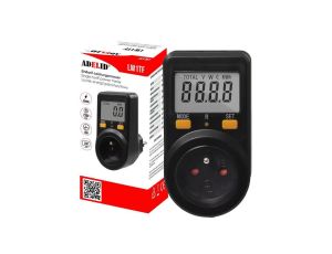WATOMIERZ MIERNIK LICZNIK PRĄDU ENERGII ELEKTRYCZNEJ MOCY CZARNY LCD LW1TF-B