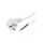 Kabel H05VV-F, CEE 7/7 (E/F) wtyk kątowy, przewody, max. 6A, 250V, PVC, LT322 H05VV-F 3X0.75 1.8M WHT