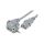 Kabel H05VV-F, CEE 7/7 (E/F) wtyk kątowy, IEC C13 żeński, max. 10A, 250V, PVC, LT-322+501 H05VV-F 3X1.0 1.5M GRY
