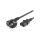Kabel H05VV-F, CEE 7/7 (E/F) wtyk kątowy, IEC C13 żeński, max. 10A, 250V, PVC, LT322+501 H05VV-F 3X1.0 1.8M BLK