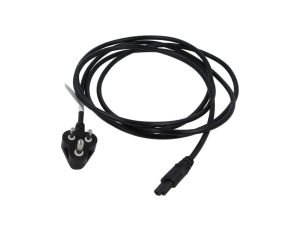 Kabel H05VV-F, IEC C7 żeński, IS 1293 (D) wtyk, max. 2,5A, 250V, PVC, LT-435X+LT-503YY H05VV-F2X0.75BLK 3M