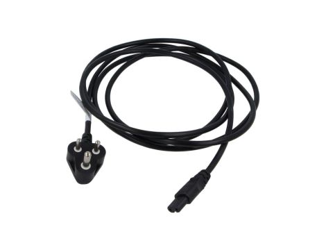 Kabel H05VV-F, IEC C7 żeński, IS 1293 (D) wtyk, max. 2,5A, 250V, PVC, LT-435X+LT-503YY H05VV-F2X0.75BLK 3M