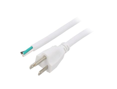 Kabel SJT, NEMA 5-15 (B) wtyk, przewody, max. 13A, 125V, PVC, LT202 3X16AWG 105E.C 3M WHT