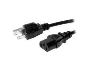 Kabel SVT, IEC C13 żeński, NEMA 5-15 (B) wtyk, max. 10A, 125V, PVC, LT-202+501 SVT 18/3 105C BLK 5M