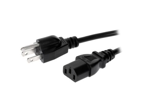Kabel SVT, IEC C13 żeński, NEMA 5-15 (B) wtyk, max. 10A, 125V, PVC, LT-202+501 SVT 18/3 105C BLK 5M