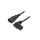 Kabel H05VV-F, IEC C13 żeński kątowy prawy, IEC C14 męski, max. 10A, 250V, PVC, LT-602+511R H05VV-F 3X1.0 BLK 1M