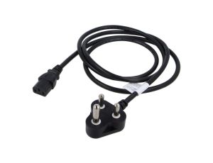 Kabel H05VV-F, IEC C13 żeński, IS 1293 (M) wtyk, max. 10A, 250V, PVC, LT-431X+LT-501YY H05VV-F3X1.0BLK 3M