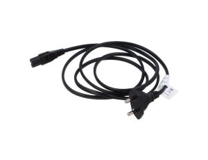 Kabel H03VVH2-F, IEC C7 żeński, IS 1293 wtyk, max. 2,5A, 250V, PVC, LT-436X+LT-503YY H03VVH2-F2X0.75BLK 1.8M