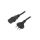 Kabel H05VV-F, IEC C13 żeński, SEV-1011 (J) wtyk, max. 10A, 250V, PVC, LT-313+501 H05VV-F 3X1.0 BLK 5M