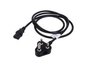 Kabel H05VV-F, IEC C13 żeński, IS 1293 (M) wtyk, max. 10A, 250V, PVC, LT-431X+LT-501YY H05VV-F3X1.0BLK 5M
