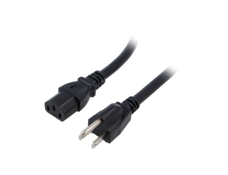 Kabel SJT, IEC C13 żeński, NEMA 5-15 (B) wtyk, max. 15A, 125V, PVC, LT-501+202 SJT 14/3 1M BLK