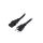 Kabel SJT, IEC C13 żeński, NEMA 5-15 (B) wtyk, max. 15A, 125V, PVC, LT-501+202 SJT 14/3 1M BLK